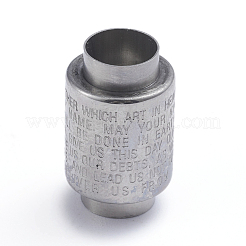 Fermoirs magnétiques rétro en acier inoxydable 304 avec emembouts collées&nbsp;STAS-L243-016AS