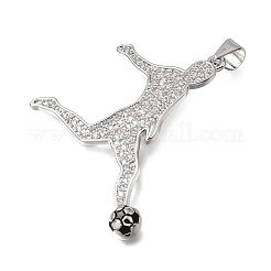 Pendentifs en laiton zircon cubique transparent&nbsp;CU-CBA108A-08P