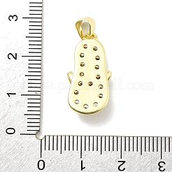 Porte micro ouvrent pendentifs zircone cubique en laiton de placage&nbsp;LS-KK-D359-32G