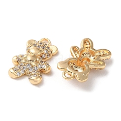 Echte 18 Karat vergoldete Messing Micro Pave Zirkonia Anhänger&nbsp;KK-Q779-02G-02