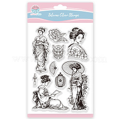 Tampons transparents en plastique pvc personnalisés&nbsp;DIY-WH0448-0846