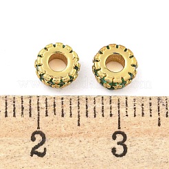 Gestellplattierte Messing-Zirkonia-Abstandsperlen in Mikropavé-Optik&nbsp;KK-F089-36G-01