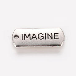 Pendentifs de message d'inspiration en alliage de style tibétain&nbsp;TIBEP-YW0001-01C