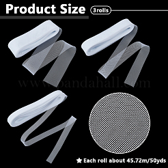 3 rotolo di 3 nastri elastici in poliestere decorativo in rete&nbsp;DIY-NB0013-55B