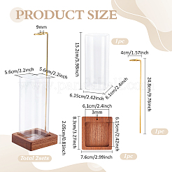 Porta incienso de vidrio transparente&nbsp;AJEW-WH0481-796B