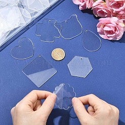 40 Stück transparente Acrylscheiben-Anhänger&nbsp;ZXFQ-FS0001-01