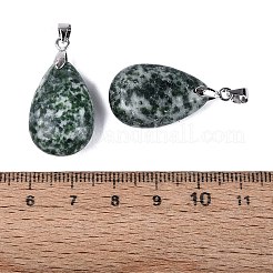 Natürlicher grüner Punktjaspisanhänger&nbsp;G-N362-03P-08