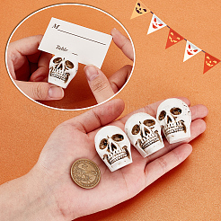 Namenskartenhalter aus Kunstharz mit Totenkopf&nbsp;DIY-WH0430-814