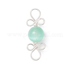 Gefärbte natürliche Selenit-Rundglieder-Verbinder-Charms&nbsp;PALLOY-TA00298-02