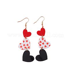 Boucles d'oreilles pendantes en acrylique pour la Saint-Valentin&nbsp;FS-WGDF3D1-02