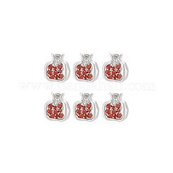 Ciondoli in ottone con micro pavé di zirconi da 6 pezzo&nbsp;KK-BC0013-82