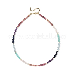 Collares redondos facetados con cuentas de rodonita&nbsp;NJEW-JN06600