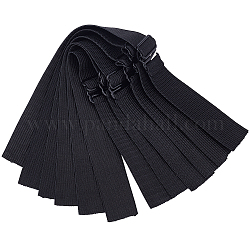 Плоский эластичный шнур gorgecraft / ленты с железной застежкой, чёрные, 25 мм, 6 ниток / мешок