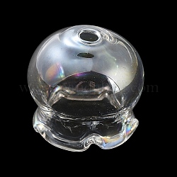 Cône de perle de verre de méduse, pour la fabrication de carillons éoliens, clair ab, 16x15x15.5mm, Trou: 2.3mm