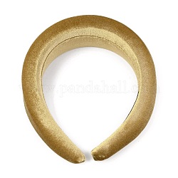 Esponja de tela flocada cintas para el cabello gruesas, para accesorios para el cabello de mujer diy, vara de oro oscuro, 14~42mm, diámetro interior: 145x125 mm