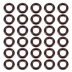 Anelli di legno che collega, anelli di legno macramè, anello rotondo, marrone noce di cocco, 30x6.5mm, diametro interno: 17mm