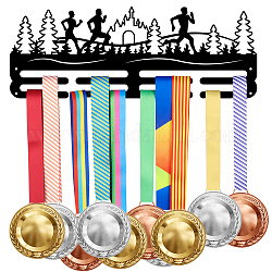 Superdant présentoir de porte-médailles de course à pied dans la forêt présentoir de médailles de sport pour 40+ médailles support mural de récompense crochet de suspension décor crochets en fer cadeaux pour coureur