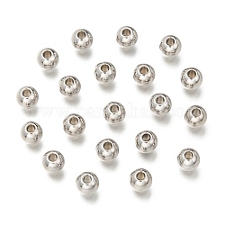 316 Stainless Steel Spacer Beads, Rondelle, Stainless Steel Color, 6x5mm, Hole: 2mm