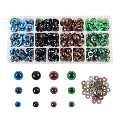PandaHall 200 Pcs 10~18mm Colorful Plastic Safety Eyes with Washers for Doll Animal Crafts, Stuffed Animals, Puppet, Doll Making