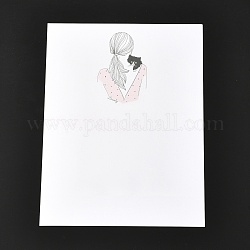 Rectangle Painting Paper Cards, for DIY Painting Writing and Decorations, Women Pattern, 28.5~29.5x21x0.02cm