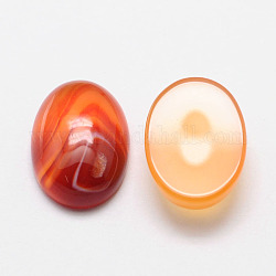 Oval Natural Carnelian Cabochons, 30x22x7mm