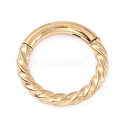 Creolen mit verdrehtem Ring für Mädchenfrauen, stämmige 304 Edelstahlohrringe, golden, 8.5x1.3 mm, 16 Gauge (1.3 mm)
