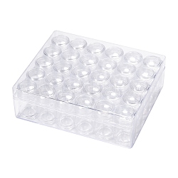 Прямоугольник пластиковые контейнеры для хранения бисера, прозрачные, 14x16.7x5.4 см, Около 30 шт / коробка
