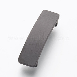 304 из нержавеющей стали слайд подвески, прямоугольные, металлический черный, 38x10x6 мм, отверстие : 3x8 мм