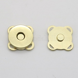 Legierung Magnetknöpfe Druckknopfverschluss, Blume, für die Herstellung von Stoffen und Taschen, golden, 14 mm, 2 Stück / Set