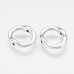 Stile tibetano cornice branello della lega, anello, argento antico,  piombo & cadmio & nichel libero, 15x13x3.5mm, Foro: 1.5 mm
