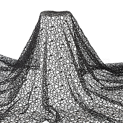 Fingerinspire 0.9x1.6m nero spider web tessuto halloween tessuto spider maglia poliestere tessuto decorativo accessori per l'abbigliamento per tappezzeria tovaglia halloween festa di compleanno vestiti decorazione