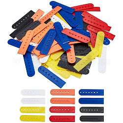 BENECREAT 48 Sets 6 Colors Plastic Snapback Strap Cover, 7 Holes Hats Replacement Fasteners Buckle for DIY Snapback Hat or Replace the Broken Cap Strap