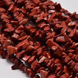 Natural Red Jasper Chip Beads Strands, 3~5x3~5mm, Hole: 1mm, about 34inch