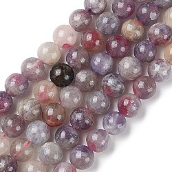 Brins de perles de tourmaline de fleurs de cerisier naturelles, ronde, 8mm, Trou: 0.8mm, Environ 50 pcs/chapelet, 15.43'' (39.2 cm)