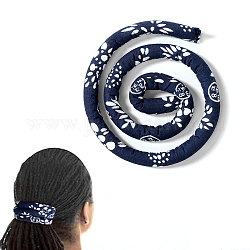 Spiral Lock Hair Tie, Bendable Ponytail Holders, Bohemian Style Long Dread Bands for Women, Marine Blue, 660x14.5x7mm