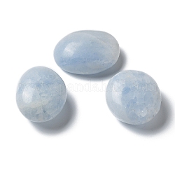 Pierres de guérison ovales naturelles célestite/célestine, pierres de poche pour l'équilibrage du reiki, 37~43x43~53x22.5~27.5mm