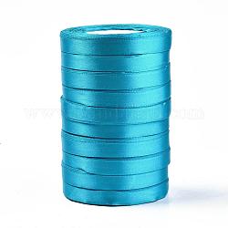 Einseitiges Satinband, Polyesterband, Deep-Sky-blau, 1/2 Zoll (12 mm), etwa 25 yards / Rolle (22.86 m / Rolle), 250yards / Gruppe (228.6m / Gruppe), 10 Rollen / Gruppe