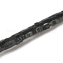 Natürliche schwarze Onyxperlenstränge (gefärbt und erhitzt)., Würfel, 2~2.5x2.5~3.5x2.5~3 mm, Bohrung: 0.4 mm, ca. 157~165 Stk. / Strang, 14.96~15.75'' (38~40 cm)