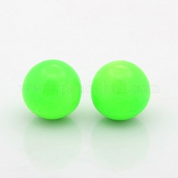 Perles en laiton peintes rondes de bombe sans perforation, lime, 16mm