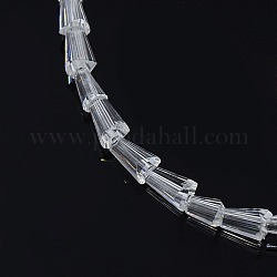 Cone Crystal Glass Beads Strands, Faceted, Clear, 3x5.5mm, Hole: 1mm,  about 99pcs/strand, 18.8inch