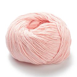 Filati per maglieria di lana, filato all'uncinetto, rosa nebbiosa, 2mm