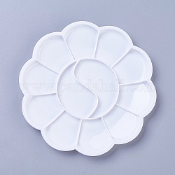 Kunststoff-Aquarell-Öl-Palette, Blume, weiß, 144x9 mm