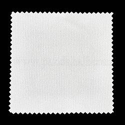 Chiffons de nettoyage en microfibre en daim, pour lunettes, téléphone cellulaire, carrée, blanc, 80x80x0.3mm