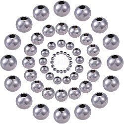 304 acciaio inossidabile perline distanziatore, round e rondelle, colore acciaio inossidabile, 3~8x2~6mm, Foro: 1~3 mm, 200pcs/scatola