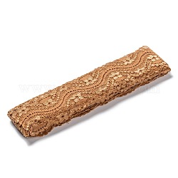 Bordure en dentelle élastique, ruban de dentelle pour la décoration de couture, chameau, 55mm