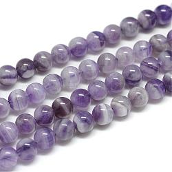 Chapelets de perles en améthyste naturelle, ronde, 12mm, Trou: 1mm, Environ 33 pcs/chapelet, 14.76 pouce