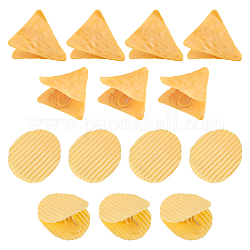Olycraft 14 Stück, 2 Stile, lustige Chip-Clips, Kunststoff-Kartoffelchip-Clip, Nachahmung, Versiegelung, Lebensmittel-Clips, Kartoffelchip-Beutel-Verschluss-Clips für die Aufbewahrung von Snack-Beuteln in der Küche – Dreieck und Oval