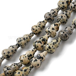 Chapelets de perles en jaspe dalmatien naturelle, gourde, 17.5~18.5x9.5~10mm, Trou: 1.2mm, Environ 23~24 pcs/chapelet, 16.14~16.34 pouce (41~41.5 cm)