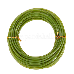 Plastic Round Pipe, Artificial Flower Stem, Floral Arranging Supplies, Yellow Green, 4.4mm, about 10m/pc