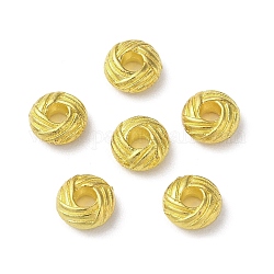 Legierung Tibetische Perlen, Flachrund, golden, 6x2.5 mm, Bohrung: 1.8 mm